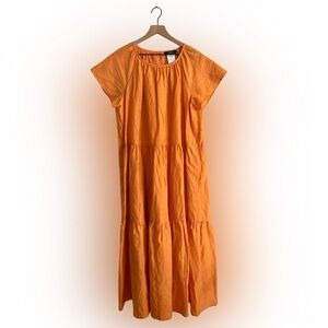 MaxMara Vibrant Orange Maxi Dress